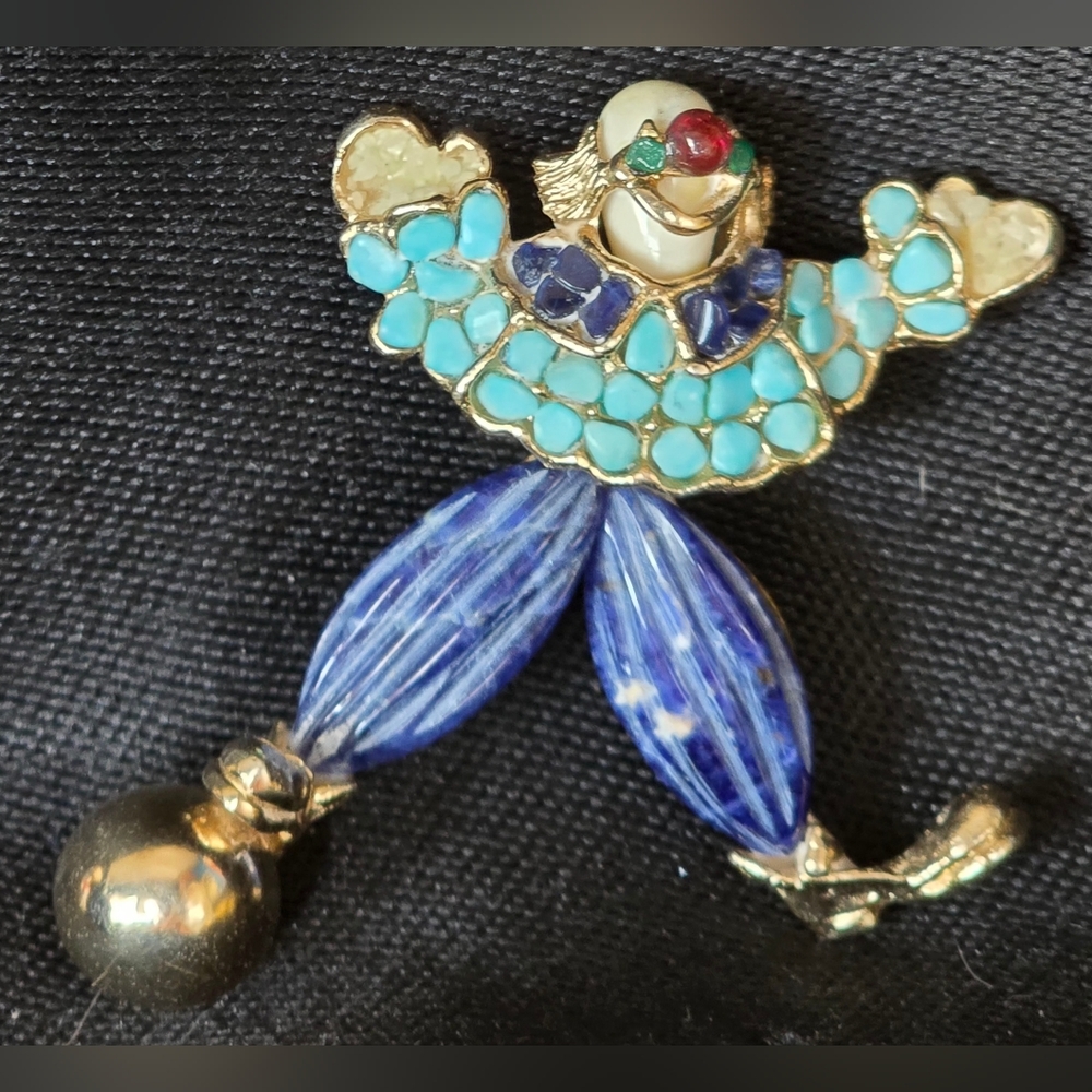 Vintage Swoboda Clown Brooch Pin
